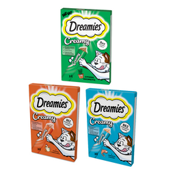 Dreamies Creamy 12x10g Kremowe Przysmaki Dla Kotów Mix Smaków