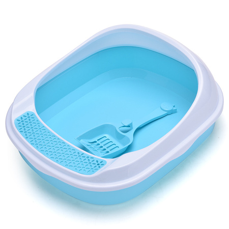 Kuweta Dla Kota Otwarta z Ramką Na Żwirek 38x46x20cm Niebieska