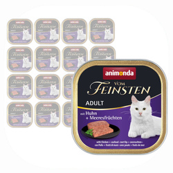 Animonda Vom Feinsten Adult 16x100g Mokra Karma dla Kota z Kurczakiem i Owocami Morza