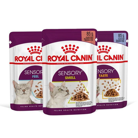 ROYAL CANIN Sensory Mix Smell Taste Feel w Sosie Zestaw 12x85g Mokra Karma Dla Kotów Wybrednych