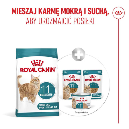 Royal Canin Ageing Sterilised 11+ Karma Sucha 2kg Dla Kotów Dojrzałych Po Sterylizacji Powyżej 11 Roku Życia
