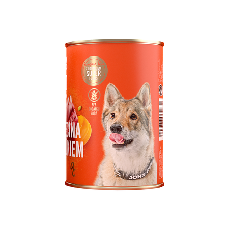 JOHN DOG Karma Mokra Dla Psa Pumpkin Line Jagnięcina z Królikiem i Dynią 24x400g