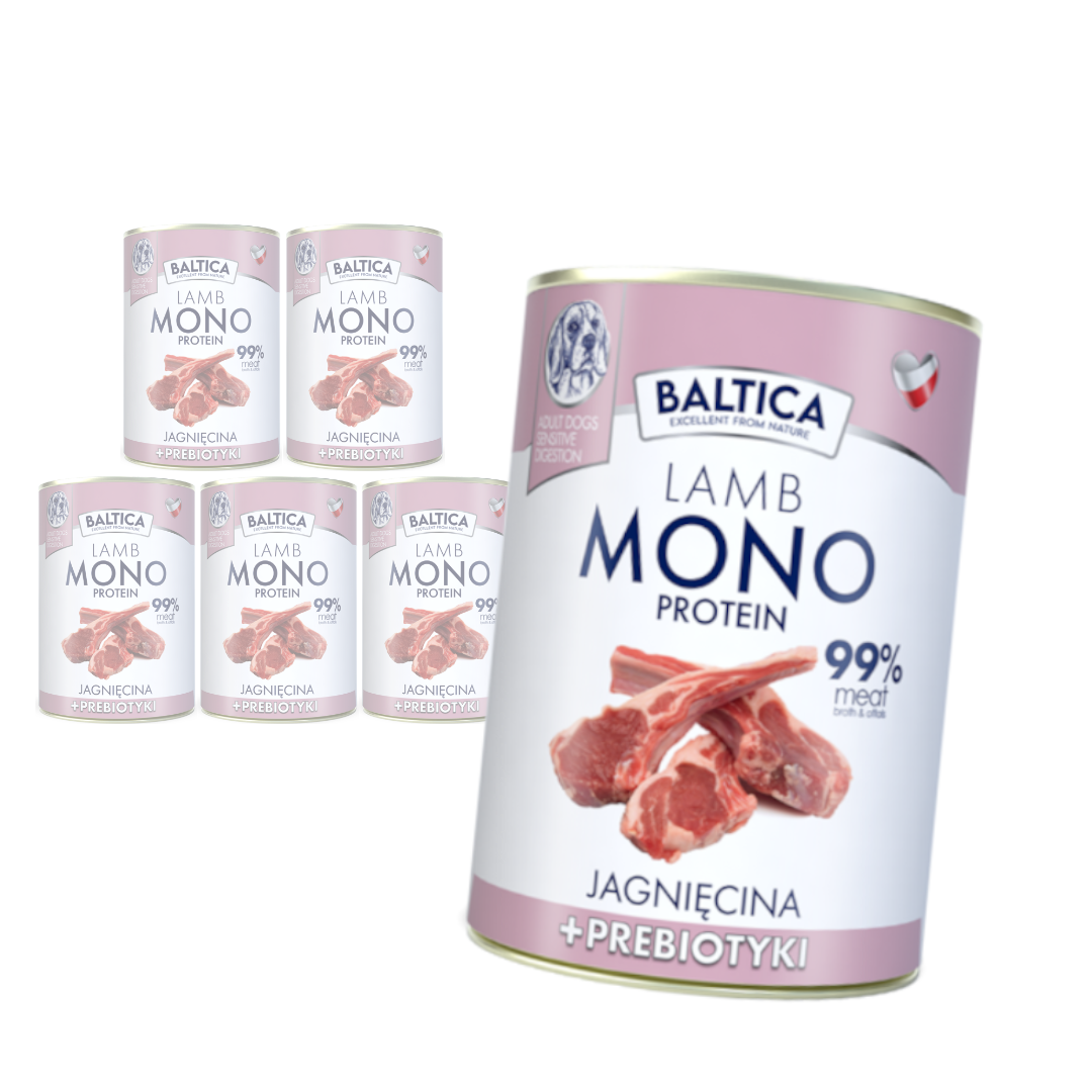 Baltica Monoprotein Jagnięcina Prebiotyki Mokra Karma Dla Psa
