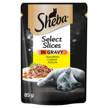 Sheba Saszetka 12x 85g Select Slices in Gravy Mokra Karma Dla Kotów Z Kurczakiem W Sosie
