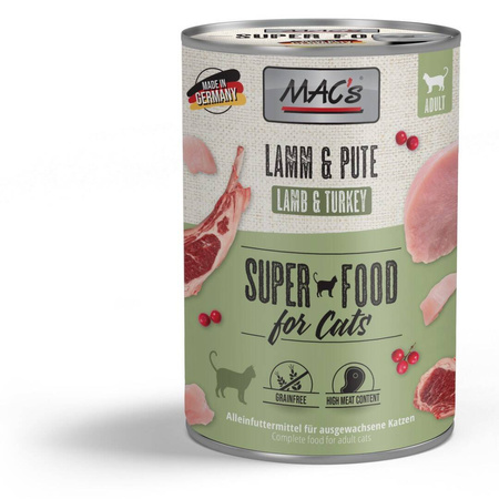 MAC's Cat Mokra Karma Dla Kota Mix Smaków 12x400g Cielęcina Indyk Wołowina Jagnięcina Łosoś Kurczak