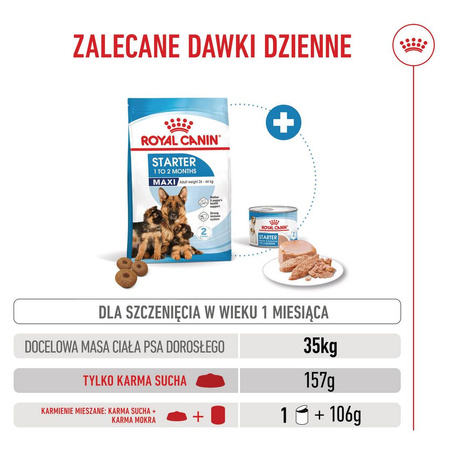 Royal Canin Maxi Starter Mother & Babydog 15kg Karma Sucha Dla Suk W Ciąży I Okresie Laktacji Oraz Szczeniąt Ras Dużych