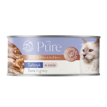 Pet Republic Pure Mokra Karma Dla Kota Mix Smaków W Sosie 24x80g Kurczak Tuńczyk Krewetka