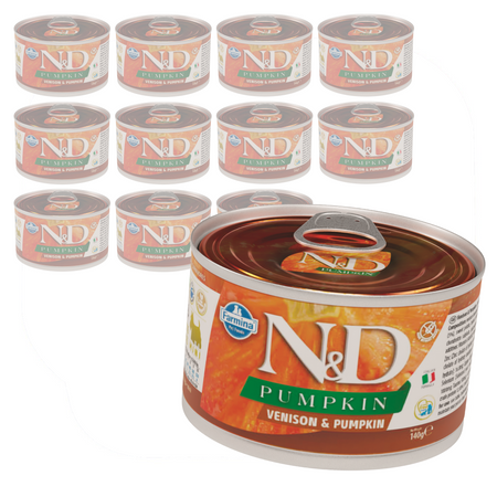 Farmina N&D Dog Venison Pumpkin 12x140g Mokra Karma dla Psa Jeleń i Dynia