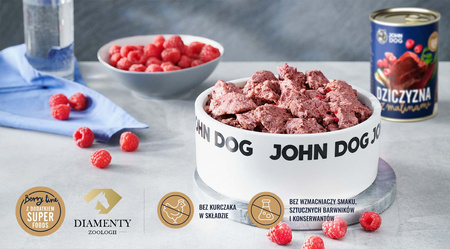John Dog Berry Line Dziczyzna Z Malinami 24x400g Mokra Karma Dla Dorosłych Psów