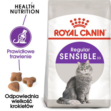 Royal Canin Sensible 33 10kg + Instinctive 12x85g Sucha i Mokra Karma Dla Wrażliwych Dorosłych Kotów