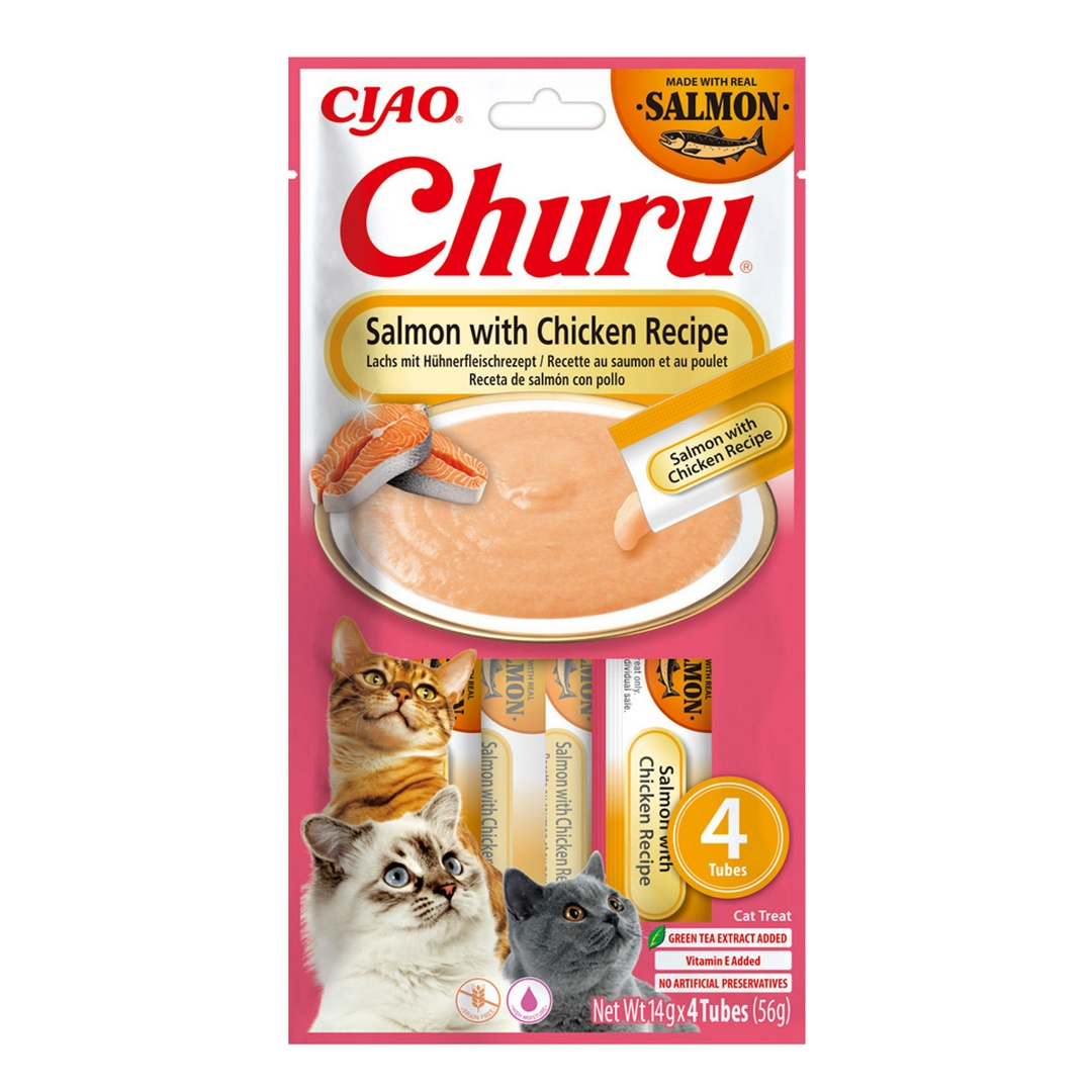 Inaba Cat Churu Salmon With Chicken Kremowy Przysmak Dla Kota