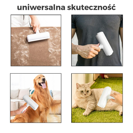 Uniwersalna szczotka do usuwania sierści dla psa kota kanapy ubrań 19.5x18 cm Pomarańczowa