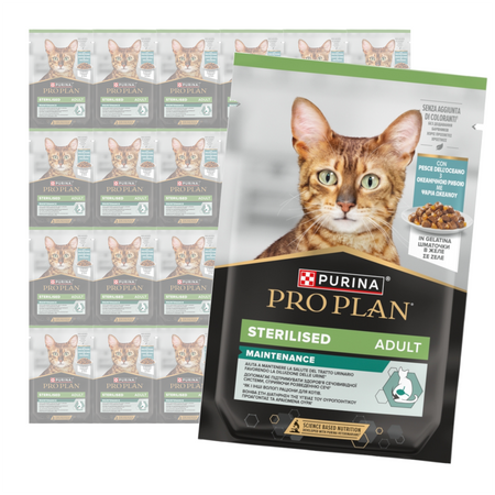 Purina Pro Plan Adult Sterilised Maintenance 24x85g Mokra Karma Dla Kota z Rybami Oceanicznymi w Galaretce