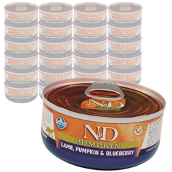 Farmina N&D Cat Lamb & Pumpkin & Blueberry 24x70g Mokra Karma Dla Kota Jagnięcina z Dynią i Borówką