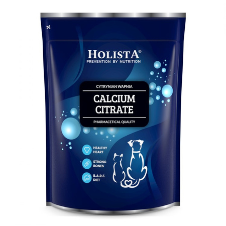 Holista Calcium Citrate 1000g Cytrynian Wapnia Dla Psów i Kotów Wsparcie Kości i Diety BARF