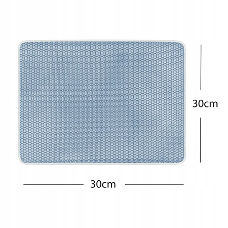 Wycieraczka Pod Kuwetę Zatrzymuje 90% Żwirku 30*30 NIEBIESKA