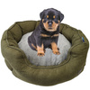 Premium Legowisko Z Poduszką Dla Psa Kota Okrągłe Zielone 56cm Wysokie Krawędzie