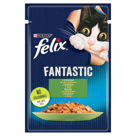 Felix Fantastic Karma Dla Kotów Królik W Galaretce Saszetka 48x85g