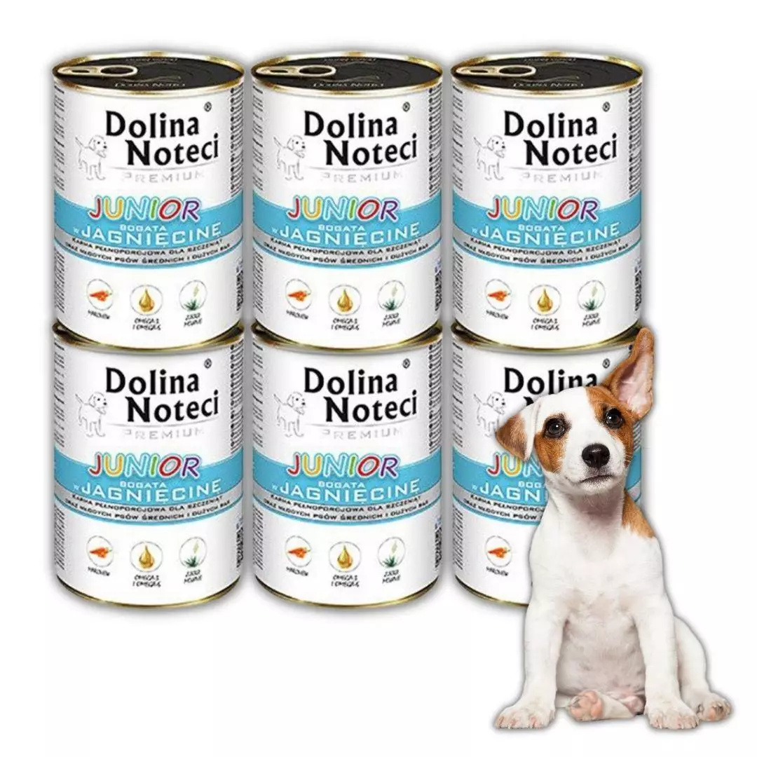 Dolina Noteci Premium Junior Mokra Karma Dla Psa Bogata w Jagnięcinę