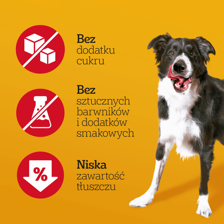 Pedigree Ranchos Sausages 60g Naturalny Przysmak dla Psa Z Wieprzowiną I Soczystymi Jabłkami