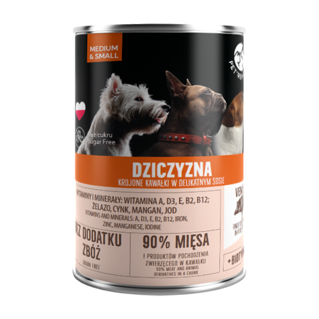 Mokra Karma Dla Psa PetRepublic Kawałki W Sosie Dziczyzna 400g
