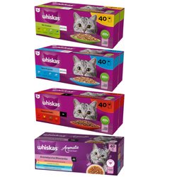 Whiskas Adult 160x85g Mokra Karma Dla Dorosłych Kotów Mix Smaków W Sosie I W Galaretce