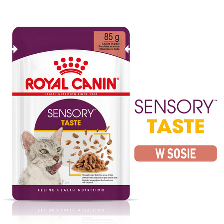 Royal Canin FHN Sensory Taste 85g Karma Mokra Kawałki W Sosie Dla Kotów Dorosłych Pobudzająca Wrażenia Smakowe