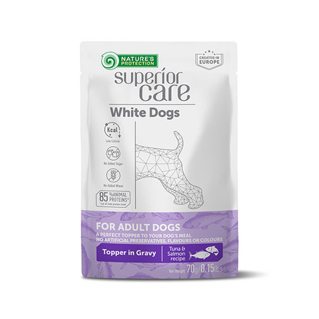 Nature's Protection Superior Care White Dogs 70g Mokra Karma Dla Psa o Białym Umaszczeniu Z Tuńczykiem i Łososiem
