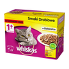 WHISKAS Smaki Drobiowe w Galaretce 4x 12x 100 g Saszetki Mokra karma dla kota 1+