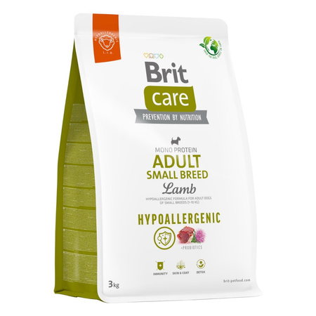 Brit Care Dog Hypoallergenic Adult Small Breed Lamb 3kg Sucha Karma dla Psów Małych Ras Jagnięcina Ryż