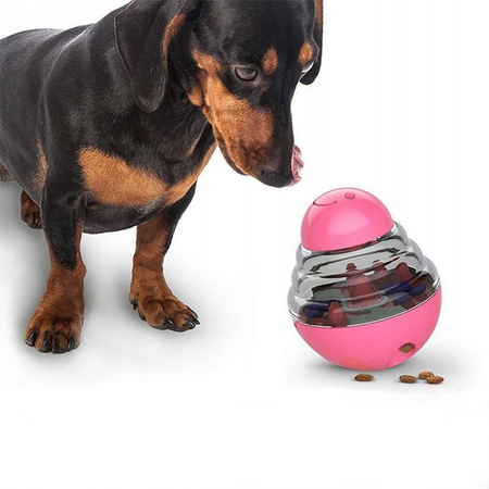 Zabawka Dla Psa Z Dozownikiem Karmy Interaktywna Różowa 10x12cm