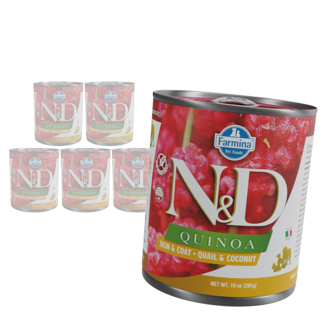 Farmina N&D Dog Quinoa Skin & Coat Quail Mokra Karma Dla Psów Z Wrażliwą Skórą I Alergiami Przepiórka Z Kokosem
