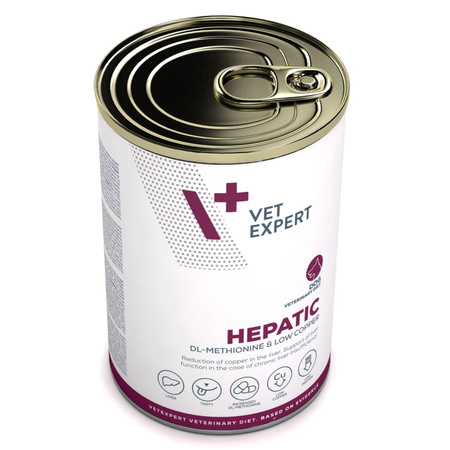 Vet Expert Hepatic Mokra Karma Weterynaryjna Dla Psa Z Kurczakiem 400g Wspomaganie Funkcji Wątroby