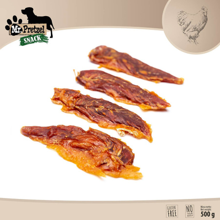 Mr. Pretzel Przysmak Dla Psa Suszone Filety Z Kurczaka 500g