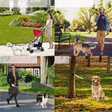 Smycz Pas Z Saszetką Do Biegania z Psem Kolor Neonowy Żółty