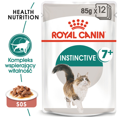 Royal Canin Instinctive +7 w Sosie 6x85g Karma Mokra Dla Kotów Starszych Wybrednych