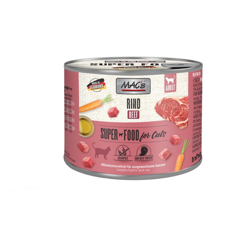 MAC's 24x200g Bezzbożowa Mokra Karma Dla Dorosłych Kotów Mix 6 Smaków