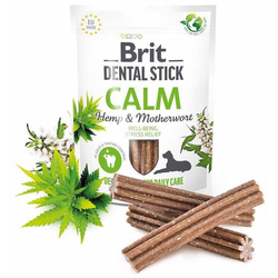 Brit Dental Stick Calm Hemp Motherworh Gryzak Przysmak Dla Psa Z Konopią 251g