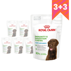 Royal Canin Supplements Dog Immunity & Digest Puppy 6x100g Suplementy W Postaci Przysmaków Wspierające Prawidłowe Trawienie I Odporność Szczeniąt 3+3 GRATIS
