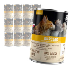 PetRepublic Bezzbożowa Mokra Karma Dla Kotów Sterylizowanych 12x400g Kawałki W Sosie Z Kurczakiem