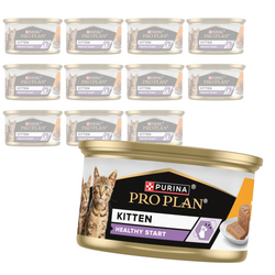 Purina Pro Plan Kitten Healthy Start 12x85g Mokra Karma Dla Kociąt Mus z Kurczakiem