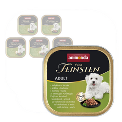 Animonda Vom Feinsten Adult 6x150g Mokra Karma Dla Psa z Indykiem i Kaczką w Sosie