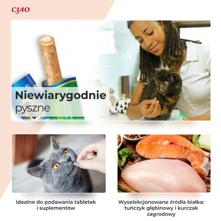 Inaba Cat Churu Rolls 4x10g Przysmak Dla Kota Pałeczki Z Nadzieniem Kurczak