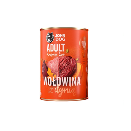 John Dog Karma Mokra Dla Psa Pumpkin Line Mix 6 Smaków 24x400g Dzik Wołowina Indyk Jagnięcina Królik Kaczka