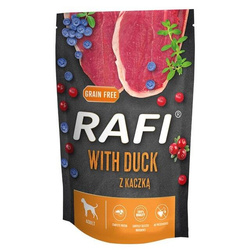 Rafi 500g Bezzbożowa Mokra Karma Dla Dorosłych Psów Z Kaczką Żurawiną I Borówką