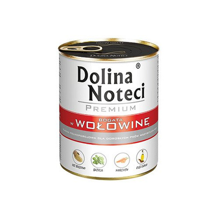 Dolina Noteci Premium Bogata W Wołowinę Puszka 30x800g Mokra Karma Dla Psa