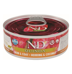 Farmina N&D Cat Quinoa Skin & Coat Herring & Coconut 80g Mokra Karma Dla Kota Śledź Z Kokosem Na Skórę I Sierść