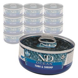 Farmina N&D Cat Ocean Tuna & Shrimp 12x70g Mokra Karma Dla Kota Tuńczyk Krewetki
