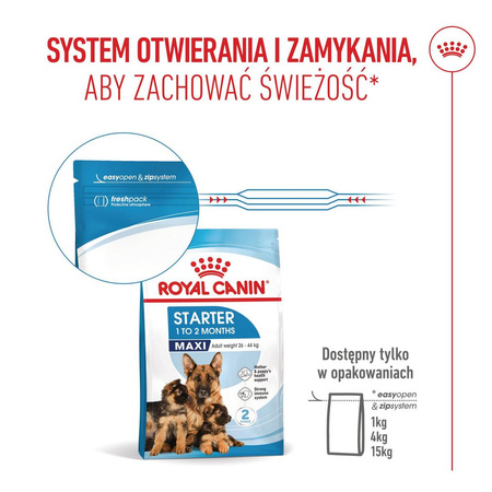 Royal Canin Maxi Starter Mother & Babydog 15kg Karma Sucha Dla Suk W Ciąży I Okresie Laktacji Oraz Szczeniąt Ras Dużych