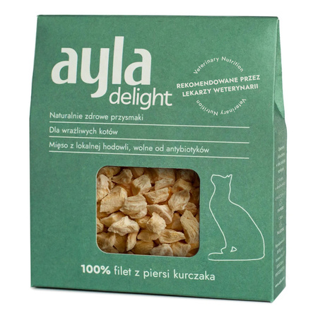 Ayla Delight Filet z Piersi Mix Smaków 3x28g Liofilizowany Przysmak Dla Kota 100% Mięsa